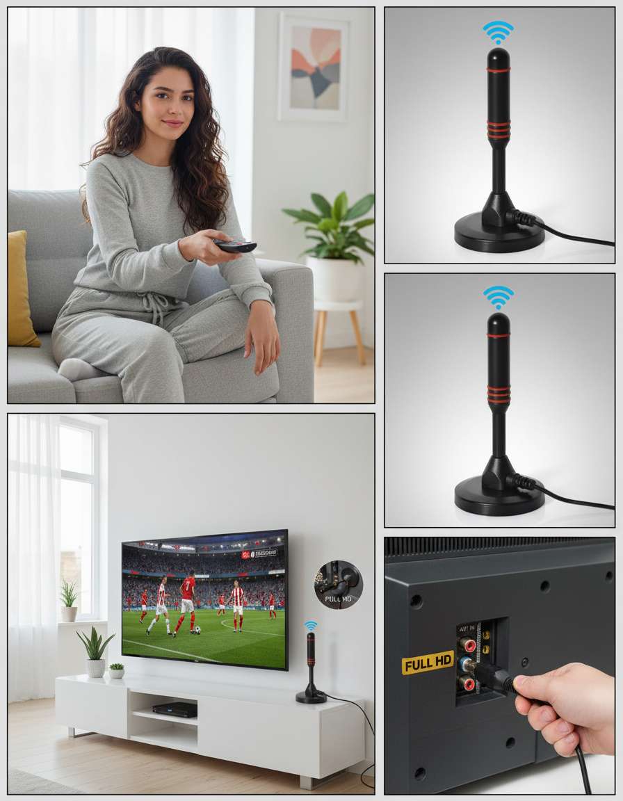 📡 Antena TDT 30 dB – Alta Ganancia